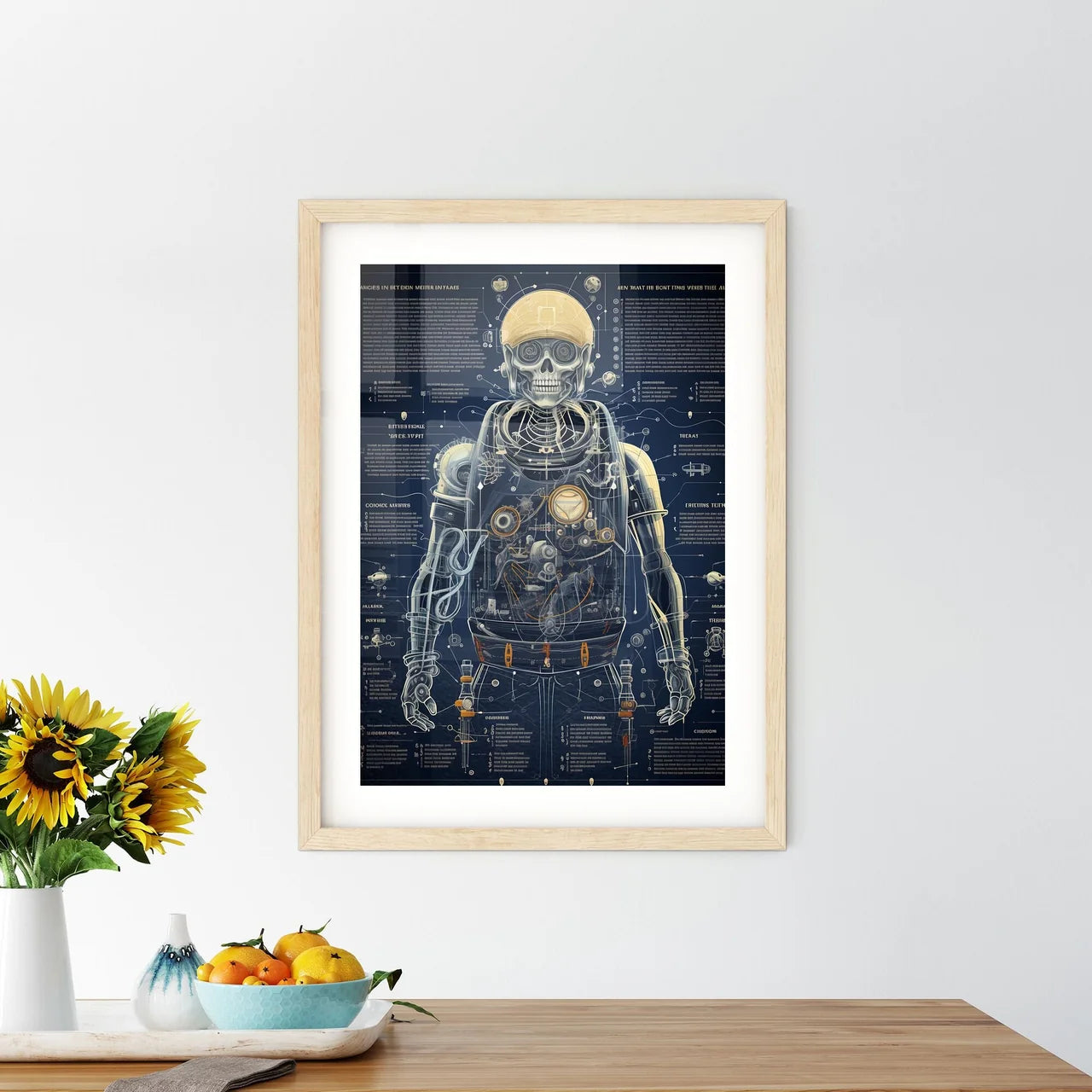 A Skeleton In A Helme - Kitchen Hangings