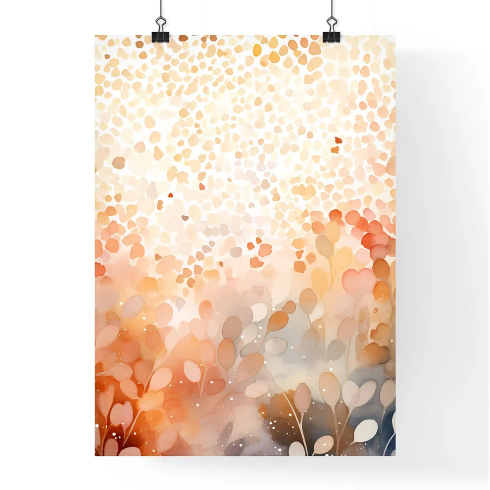 A Watercolor Painting Of Leave Poster