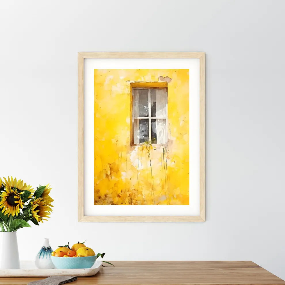 A Window On A Yellow Wall Size Chart