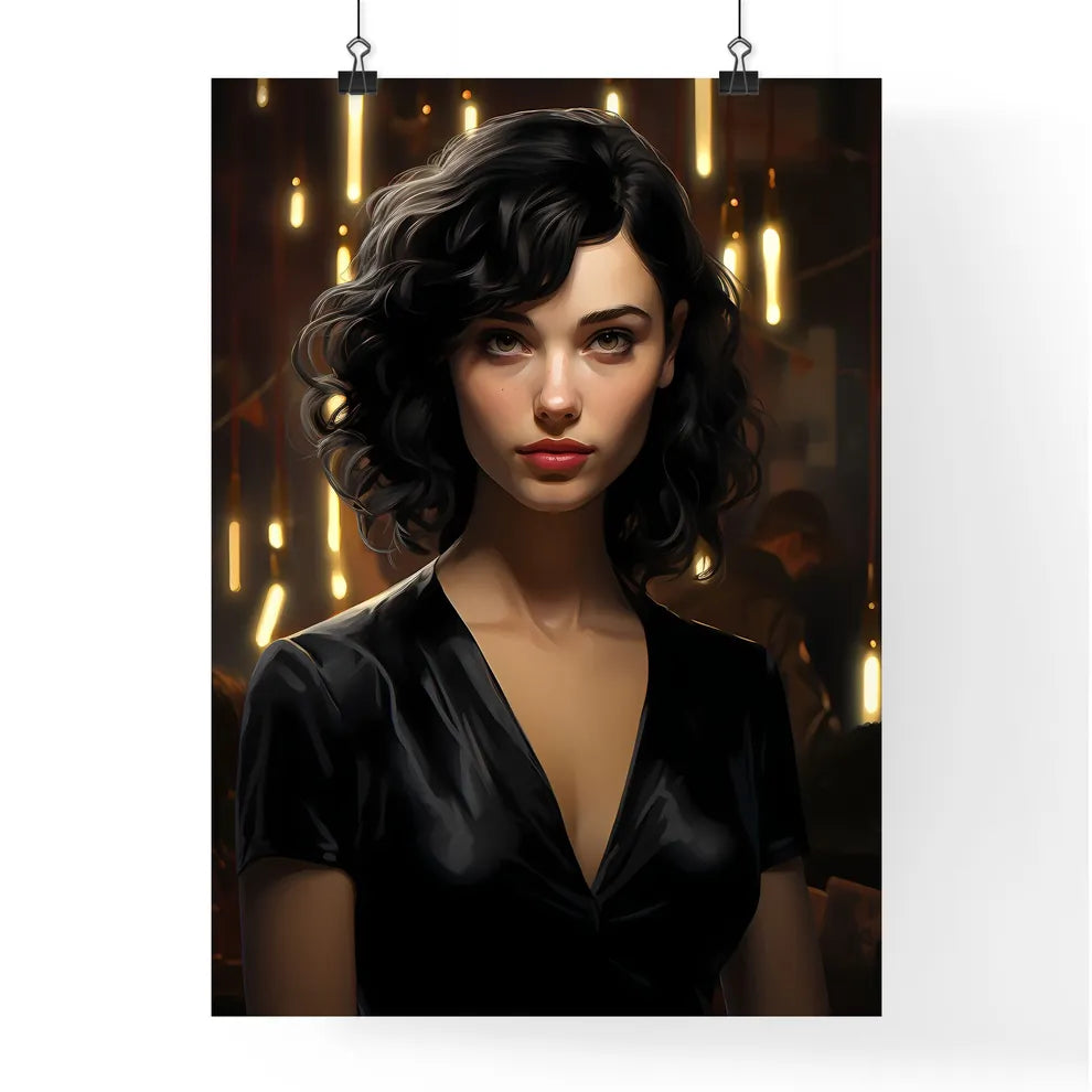 A Woman In A Black Dres Poster