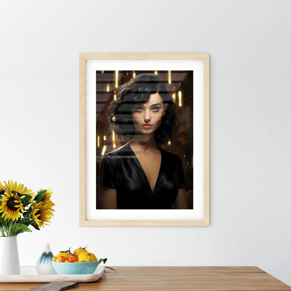 A Woman In A Black Dres - Kitchen Hangings