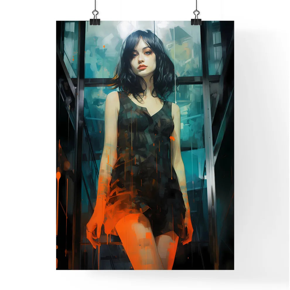 A Woman In A Black Dres Poster
