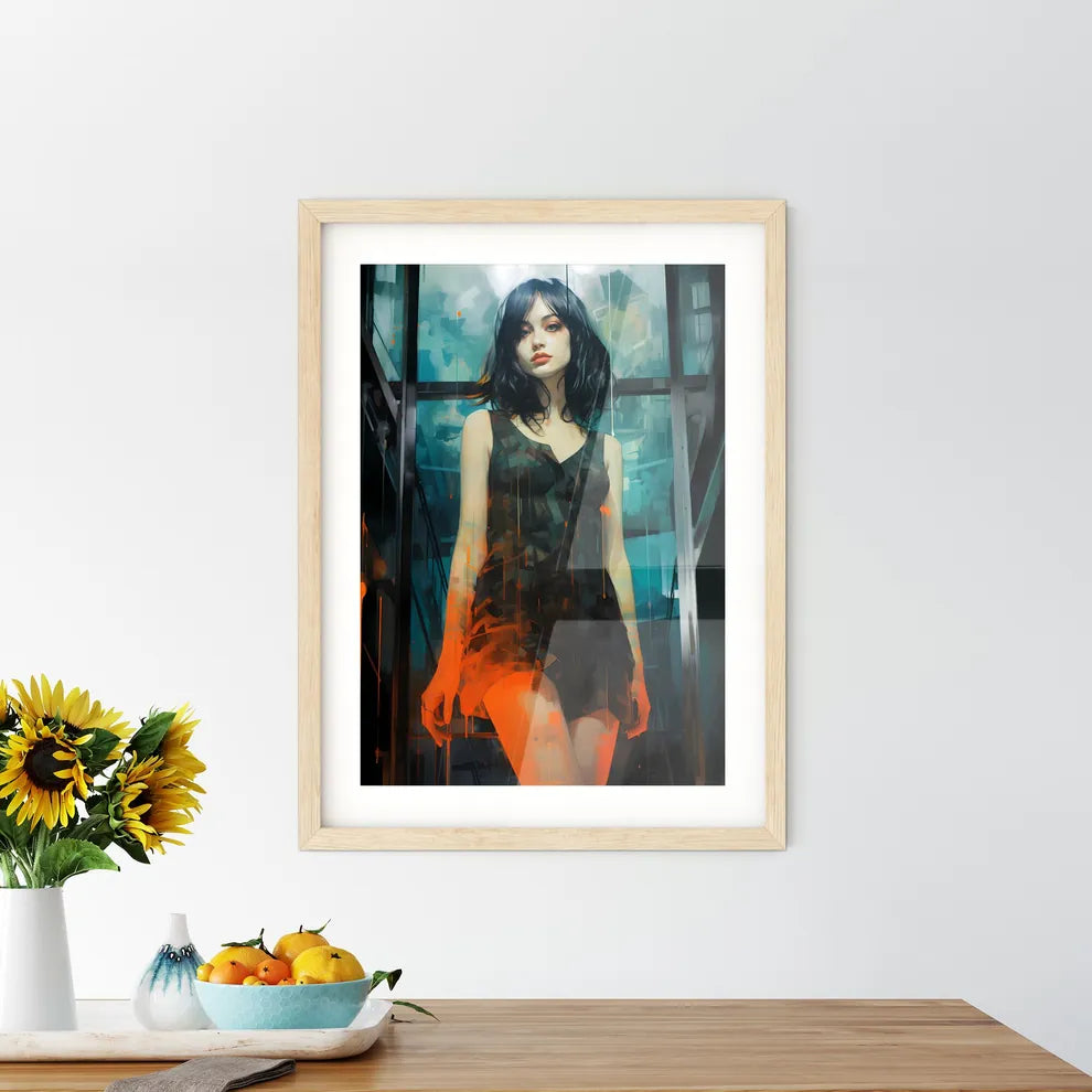 A Woman In A Black Dres - Kitchen Hangings