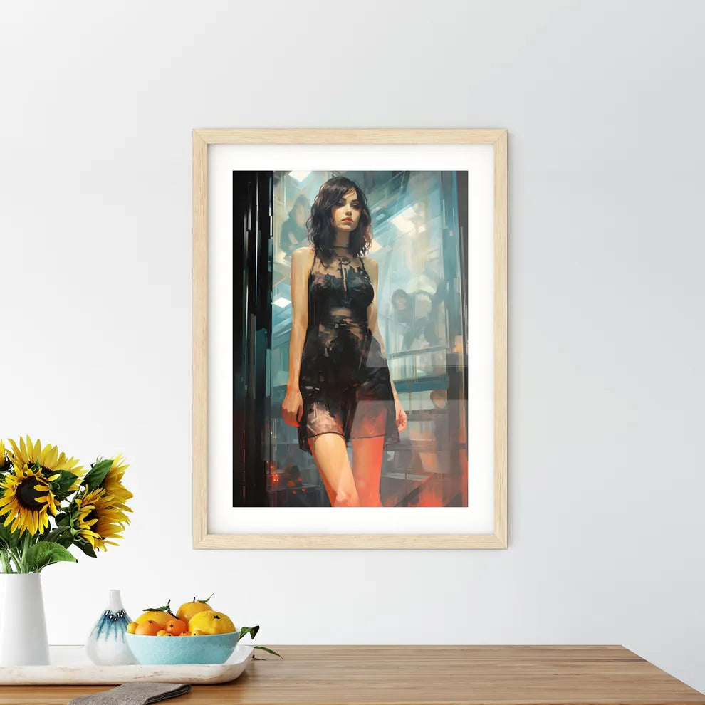 A Woman In A Black Dres - Kitchen Hangings