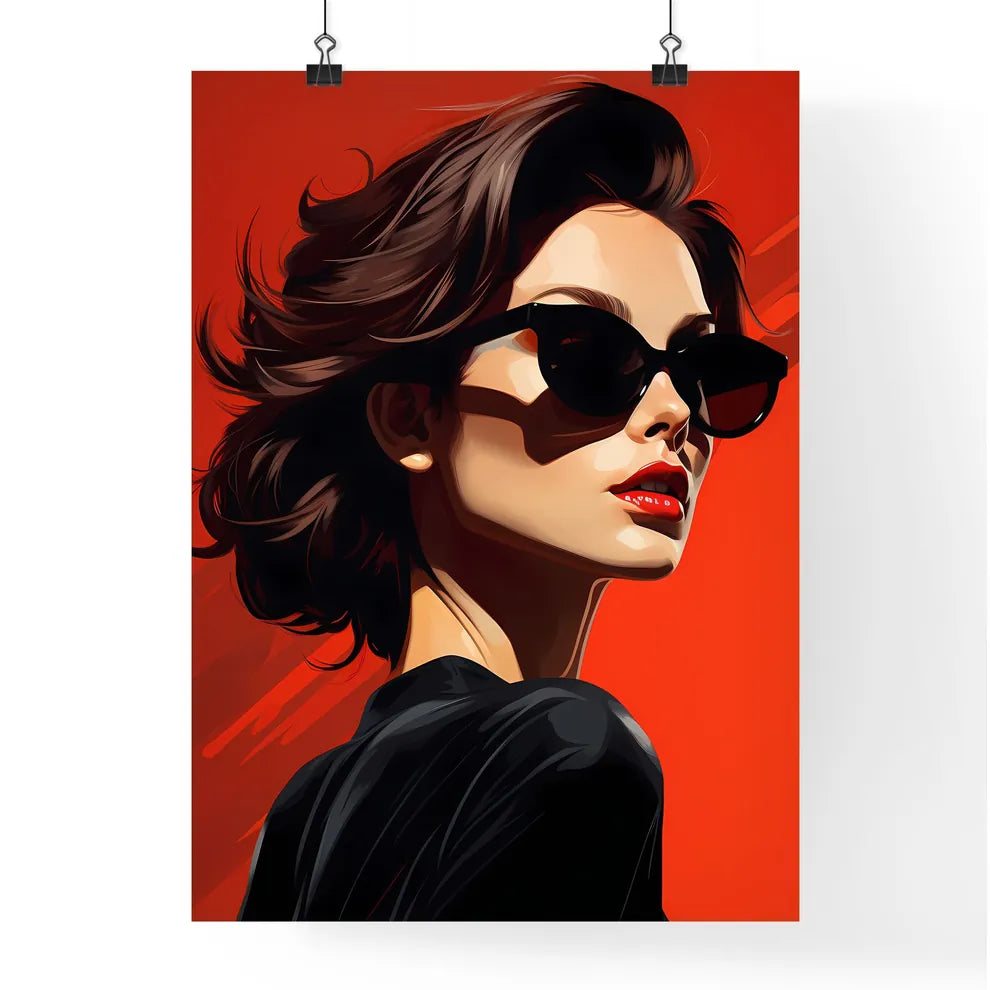A Woman Wearing Sunglasse Poster