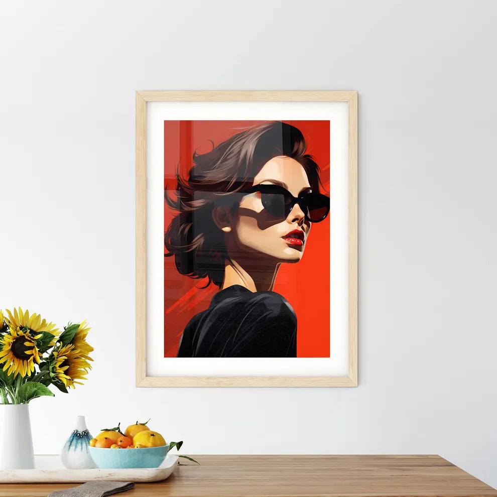 A Woman Wearing Sunglasse - Kitchen Hangings