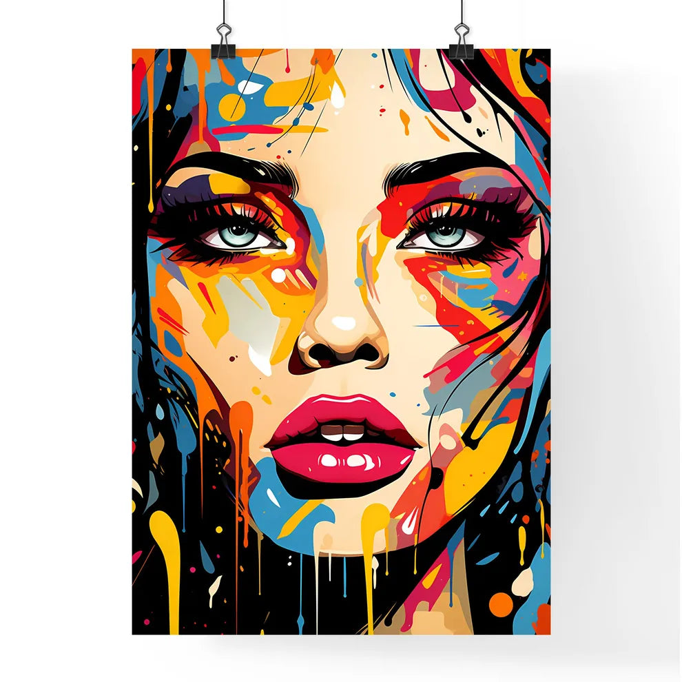 A Woman With Colorful Makeu Poster