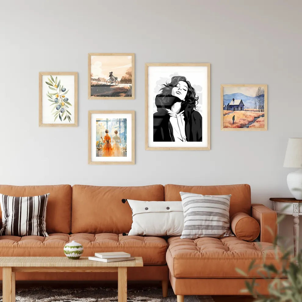 A Woman With Her Eyes Close Framed Print