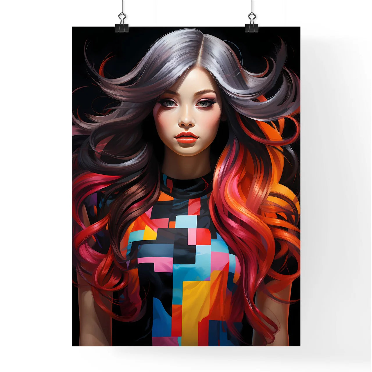 A Woman With Long Hai Poster