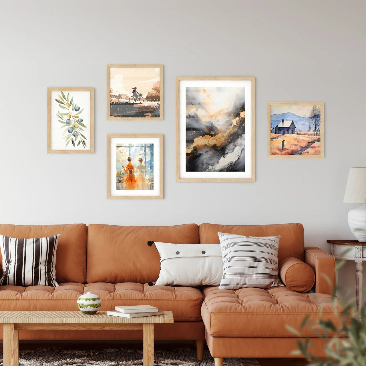 Abstract - A Black And White Painting With O Framed Print