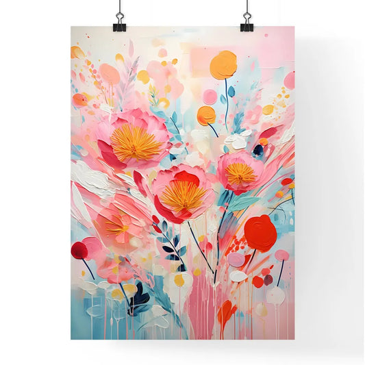 Abstract Garden - A Painting Of Flowers And  Poster