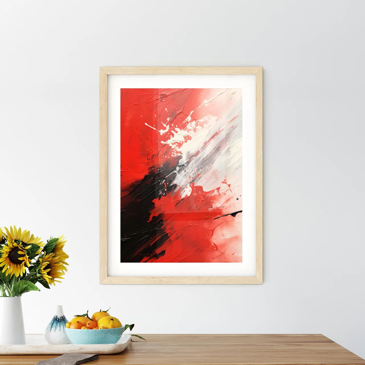 Abstract Three - A Red And Black Pain - Kitchen Hangings