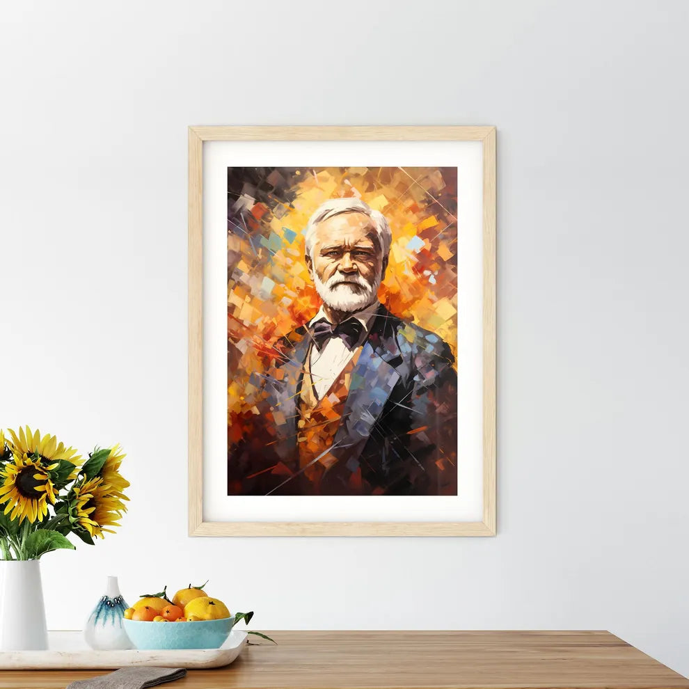 Andrew Carnegie - A Painting Of A Man With A - Kitchen Hangings