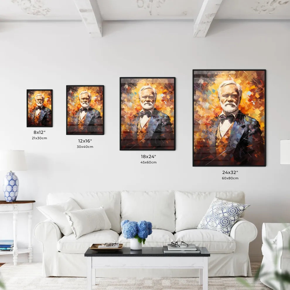 Andrew Carnegie - A Painting Of A Man With A Wall Art