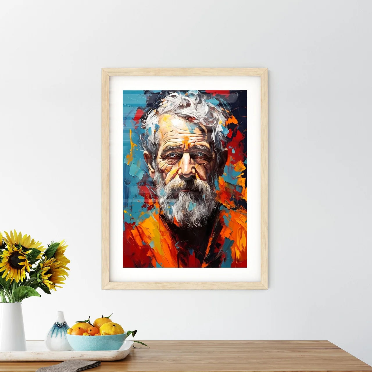 Aristotle - A Painting Of A Man With A Bear - Kitchen Hangings