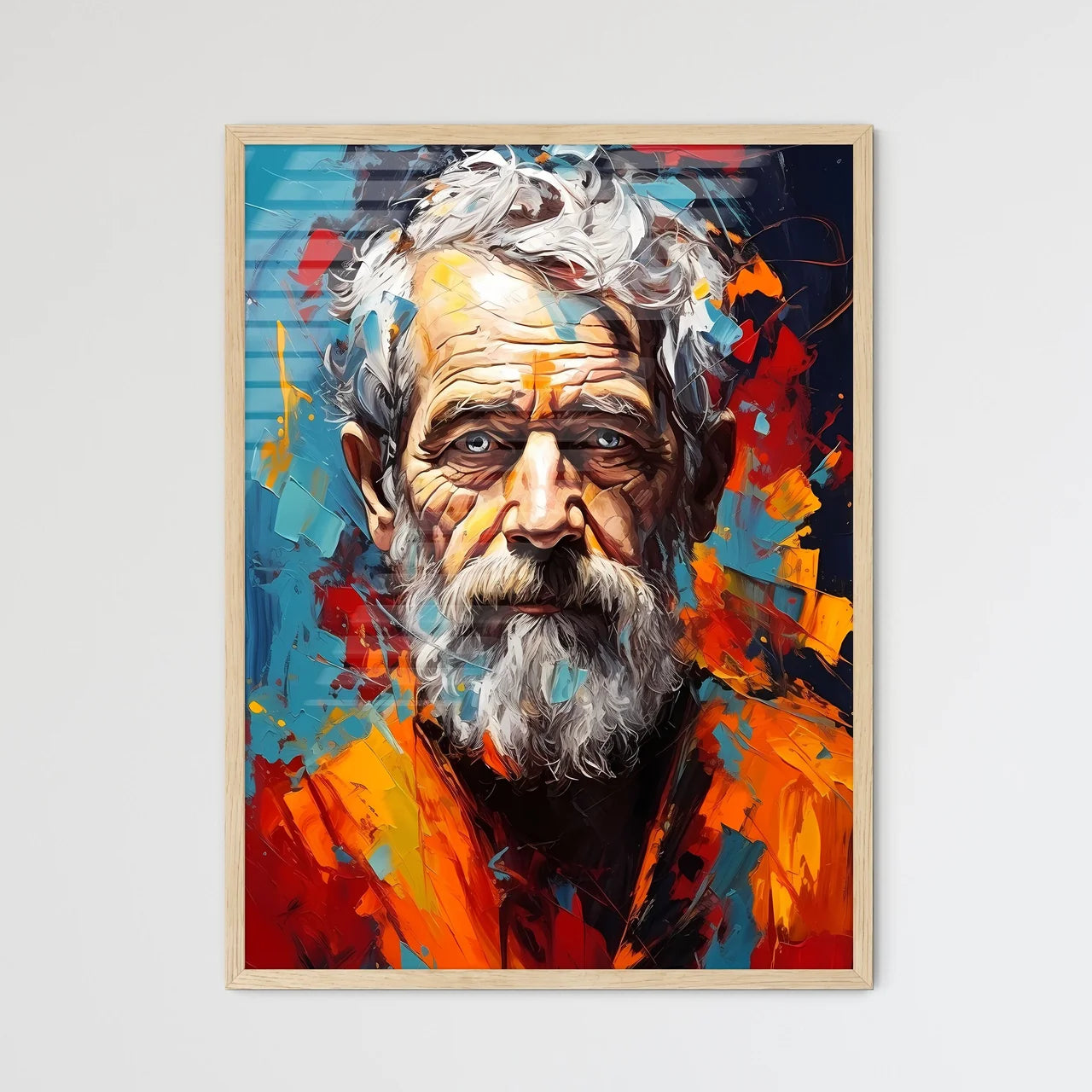 Aristotle - A Painting Of A Man With A Bear - Framed Art Print