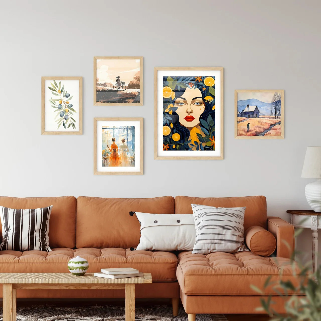 Art Composition - A Woman With Long Hair And Framed Print