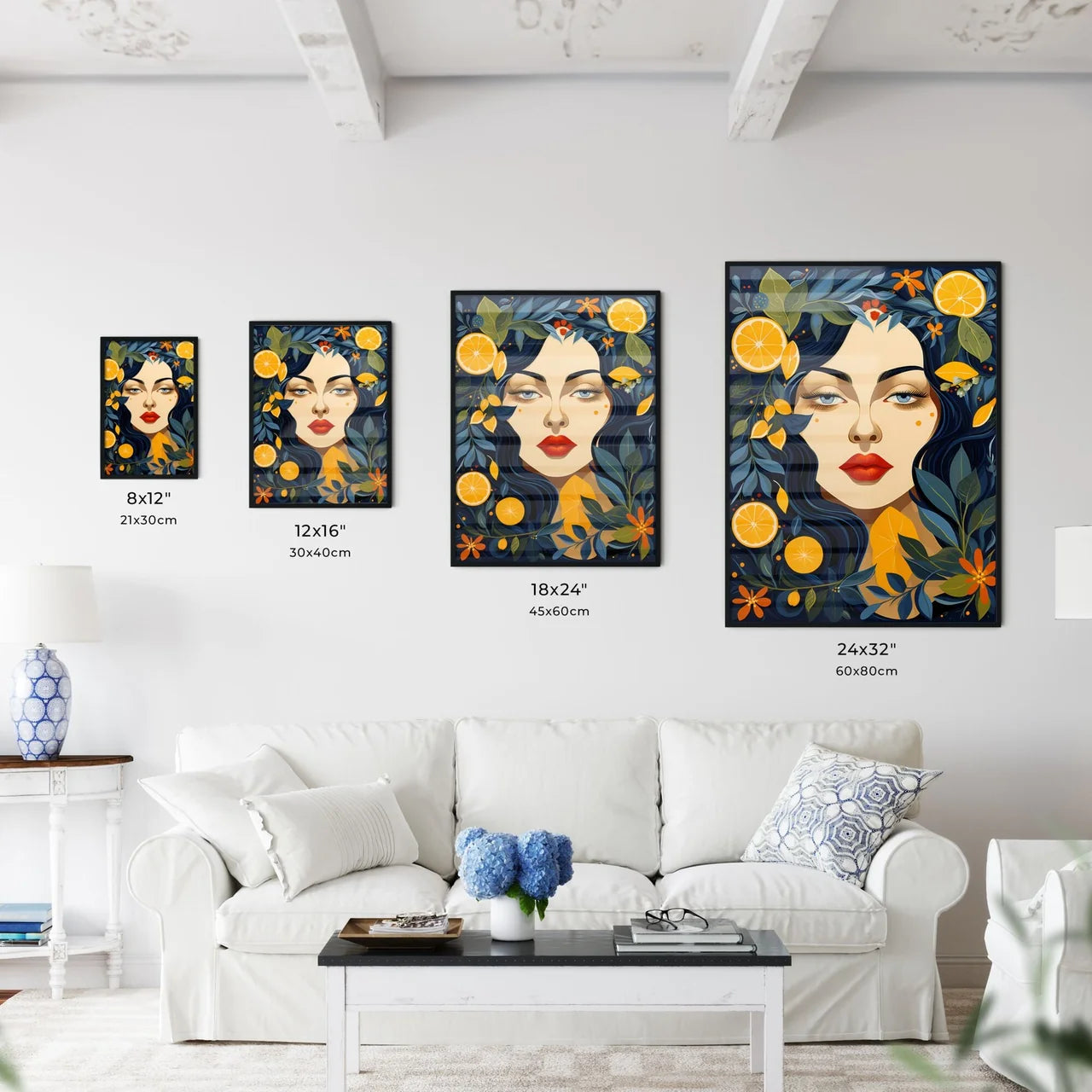 Art Composition - A Woman With Long Hair And Wall Art