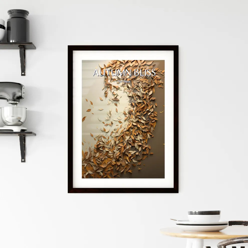 Autumn - A Group Of Leaves On A W Framed Print