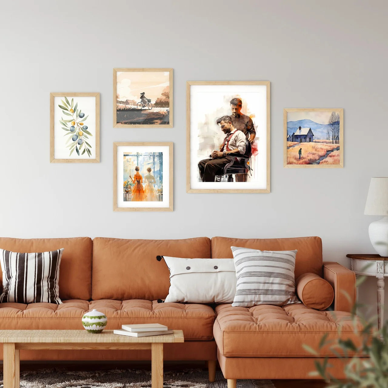 Barber Shop - A Man Sitting In A Chai Framed Print