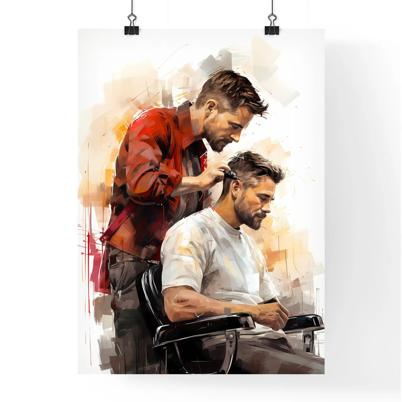 Barber Shop - A Man Cutting A Man's Hair Default Title