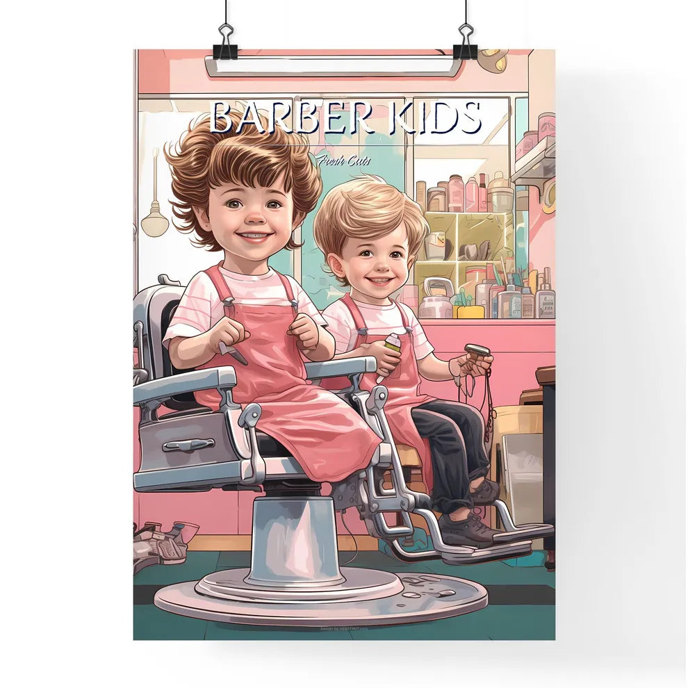 Barber Shop - A Couple Of Children Sit Poster