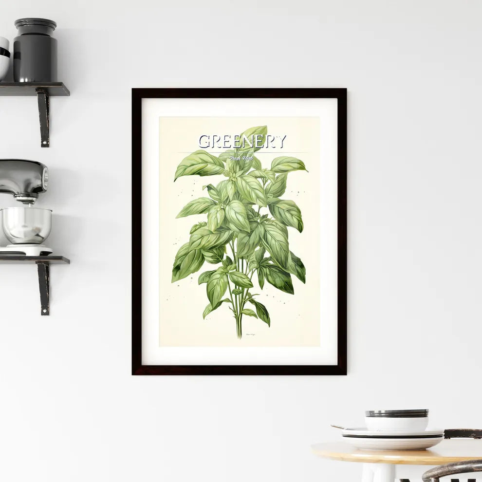 Basil - A Plant With Green Leave Framed Print