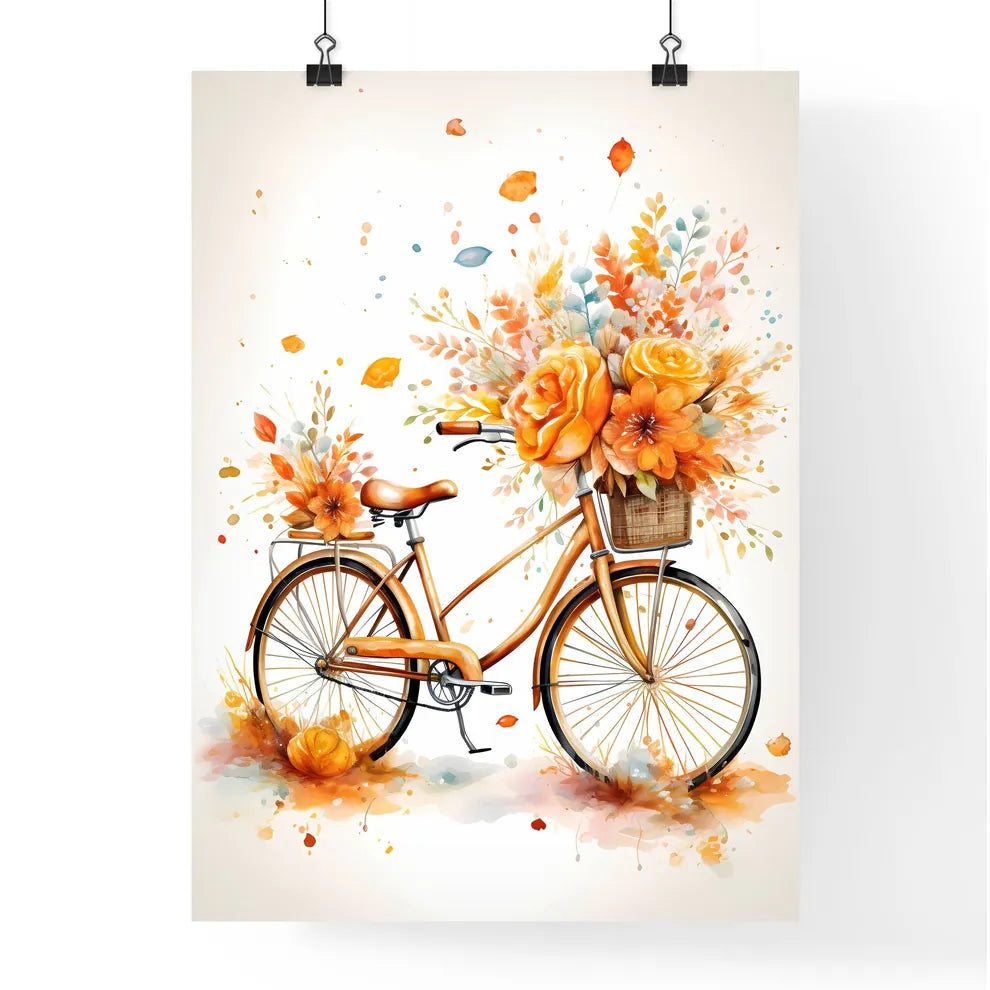 Birthday Bike - A Watercolor Painting Of A B Poster