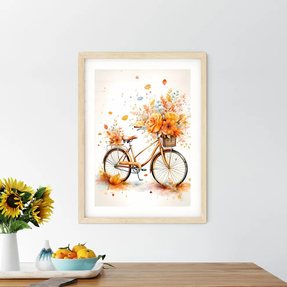 Birthday Bike - A Watercolor Painting Of A B - Kitchen Hangings