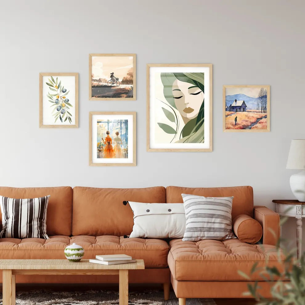 Boho - A Woman With Green Hair And Eyes Clos Framed Print