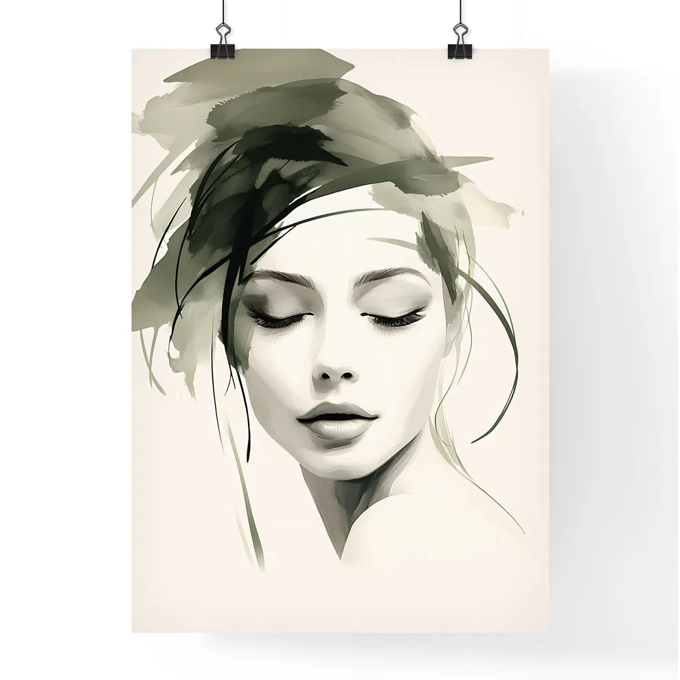 Boho - A Woman With Green Hai Poster