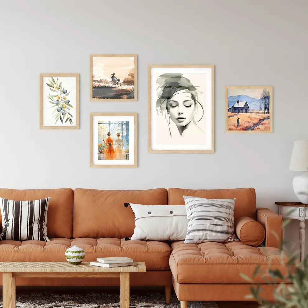 Boho - A Woman With Green Hai Framed Print