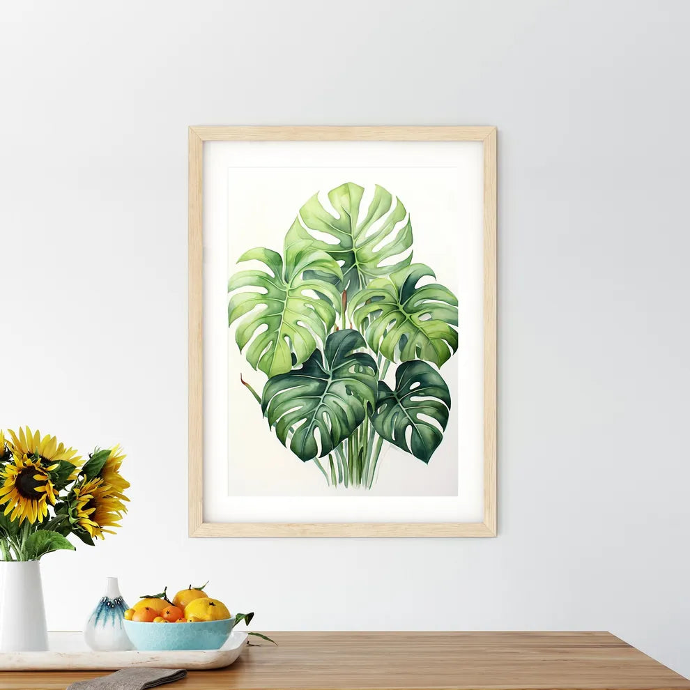 Boho - A Plant With Large Leave - Kitchen Hangings
