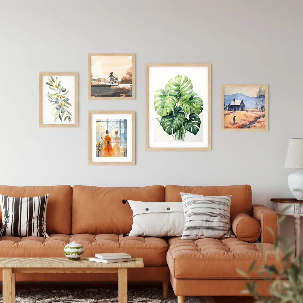 Boho - A Plant With Large Leave Framed Print