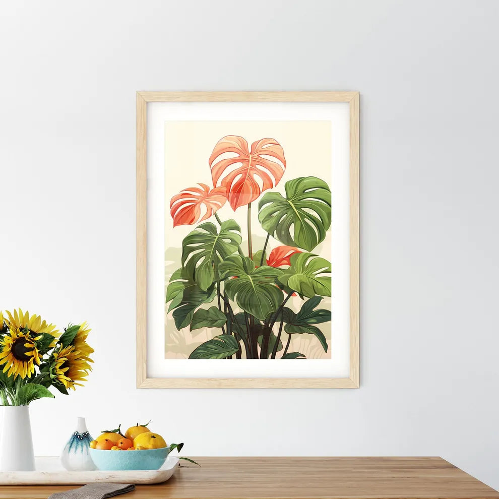 Boho - A Plant With Large Leave - Kitchen Hangings