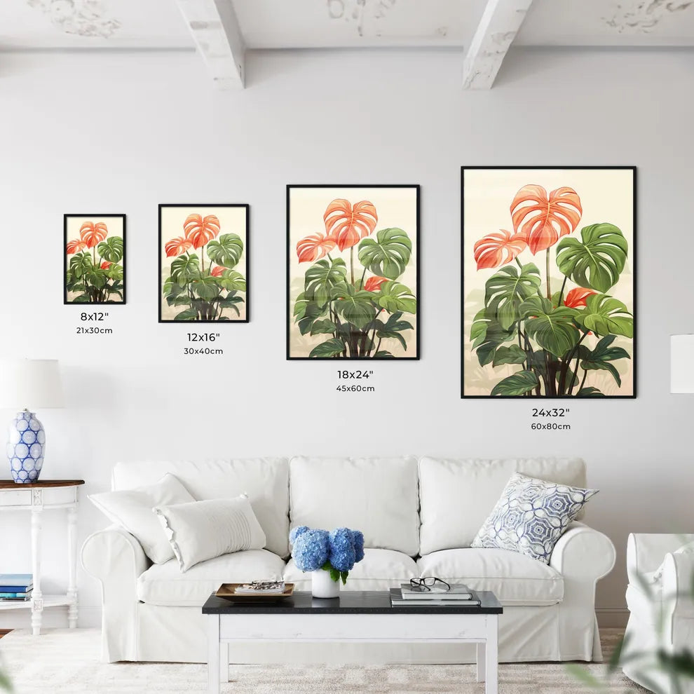 Boho - A Plant With Large Leave Wall Art