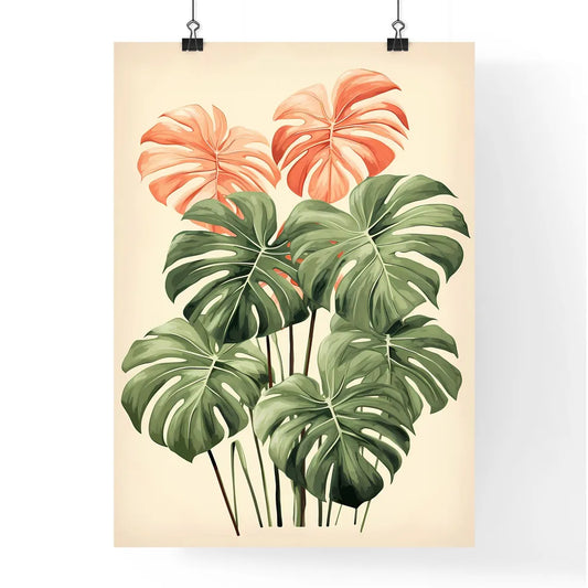 Boho - A Group Of Leaves On A Plan Poster