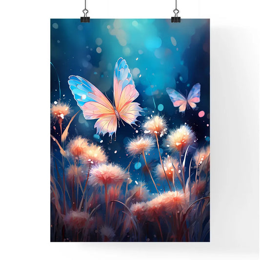 Butterflies In The Grass With Poster