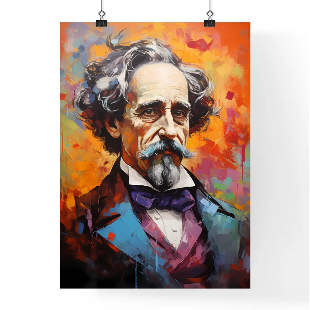 Charles Dickens - A Painting Of A Man With A Poster