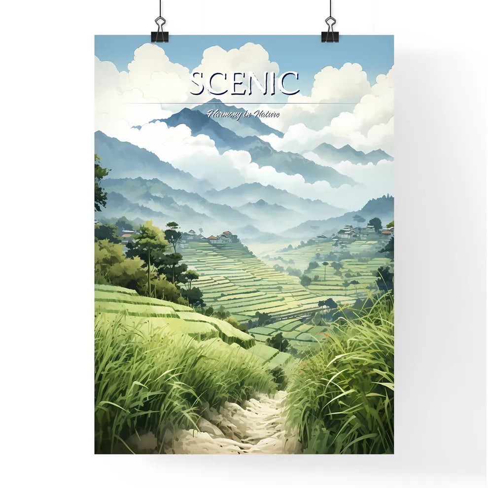 China - A Landscape Of A Valley  Poster