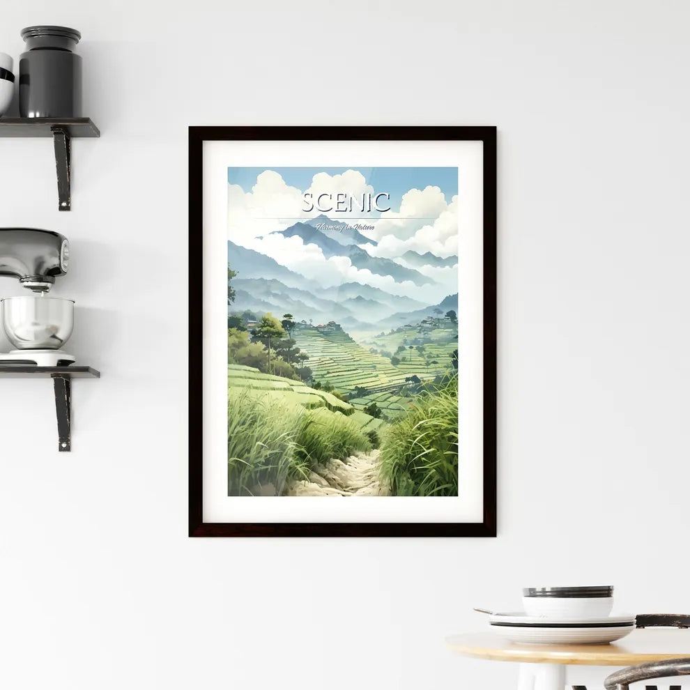 China - A Landscape Of A Valley  Framed Print