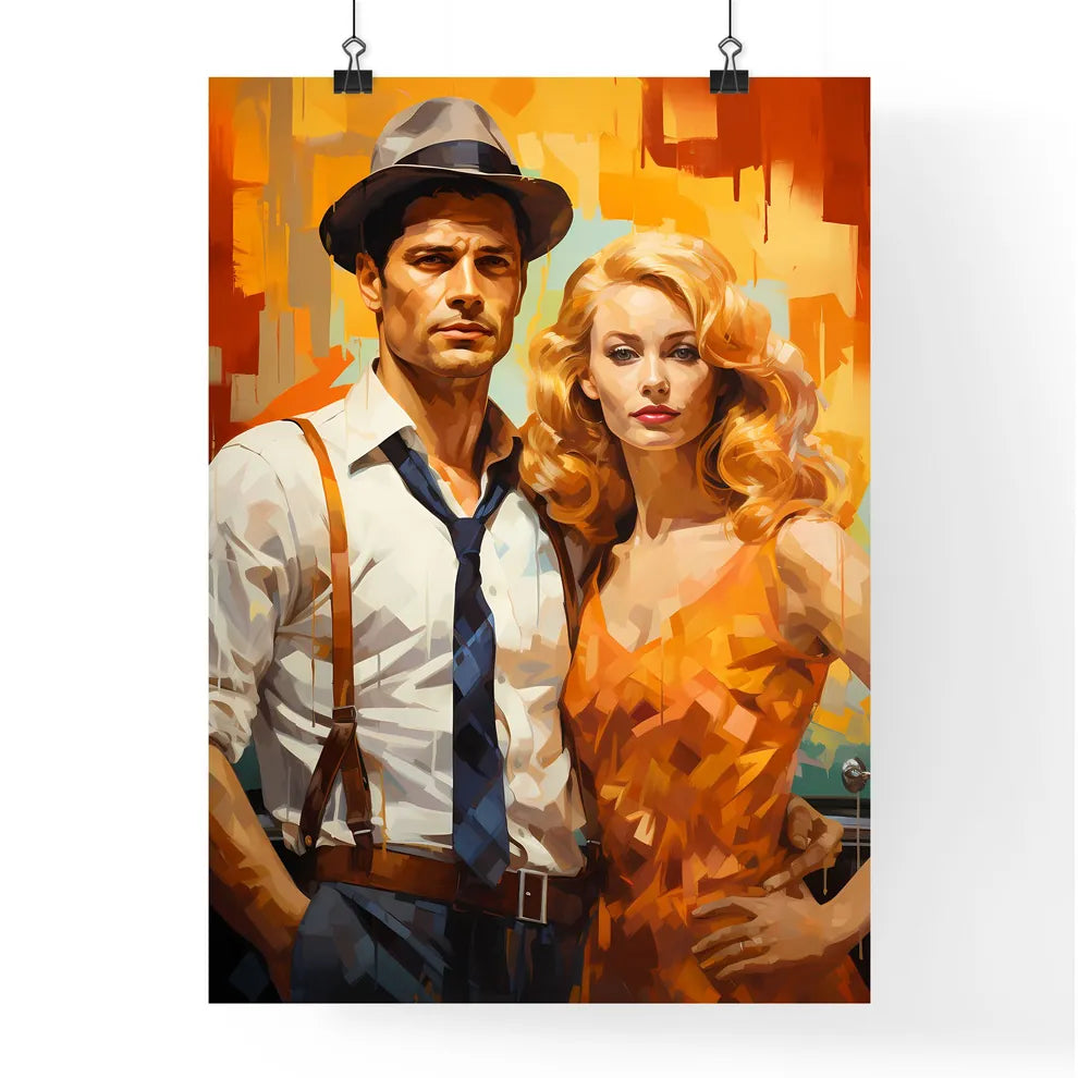 Clyde Barrow And Bonnie Parker - A Man And W Poster