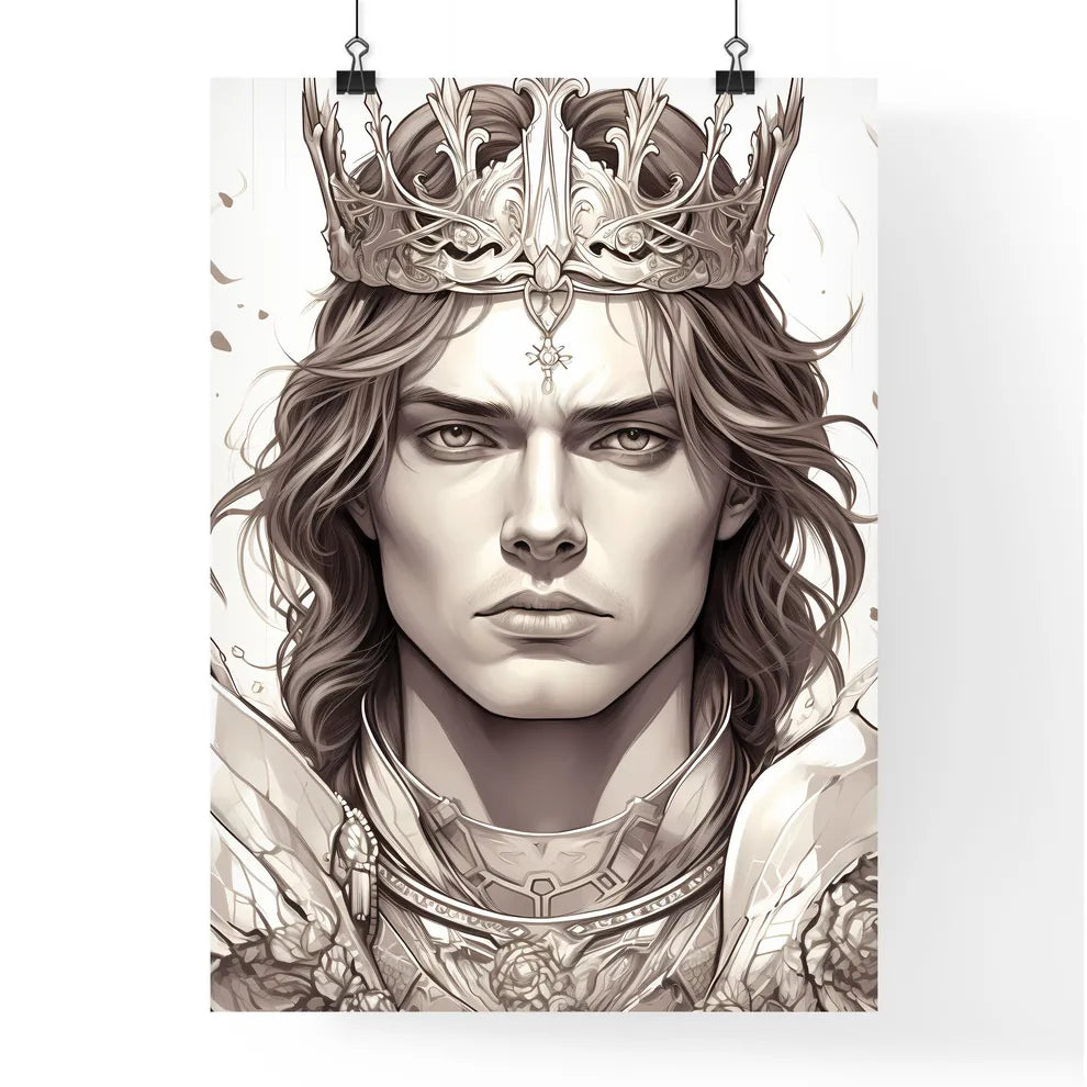 Coloring Book - A Man Wearing A Crow Poster
