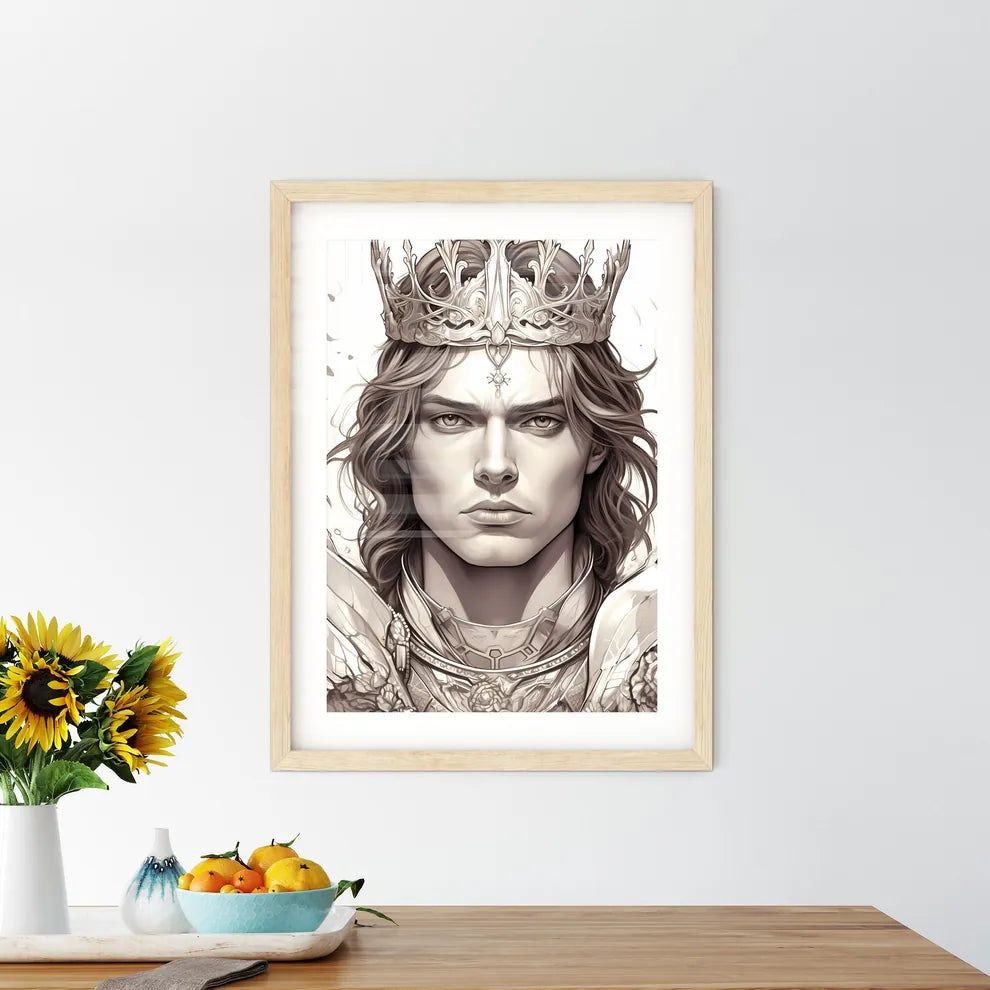 Coloring Book - A Man Wearing A Crow - Kitchen Hangings