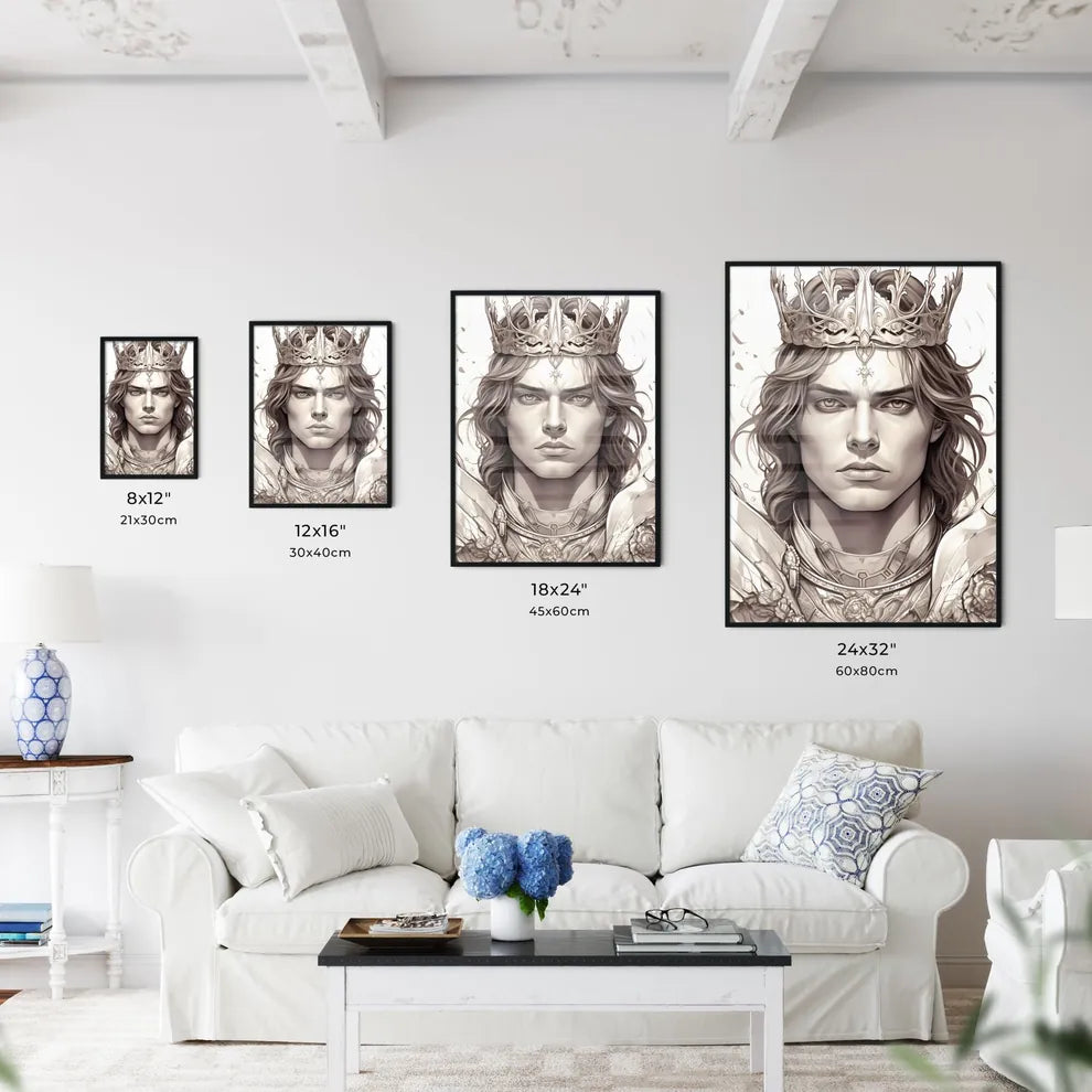 Coloring Book - A Man Wearing A Crow Wall Art
