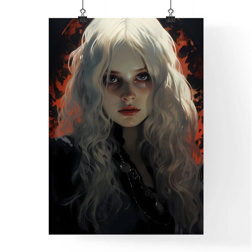 Dark Fantasy - A Woman With Long Blonde Hai Poster
