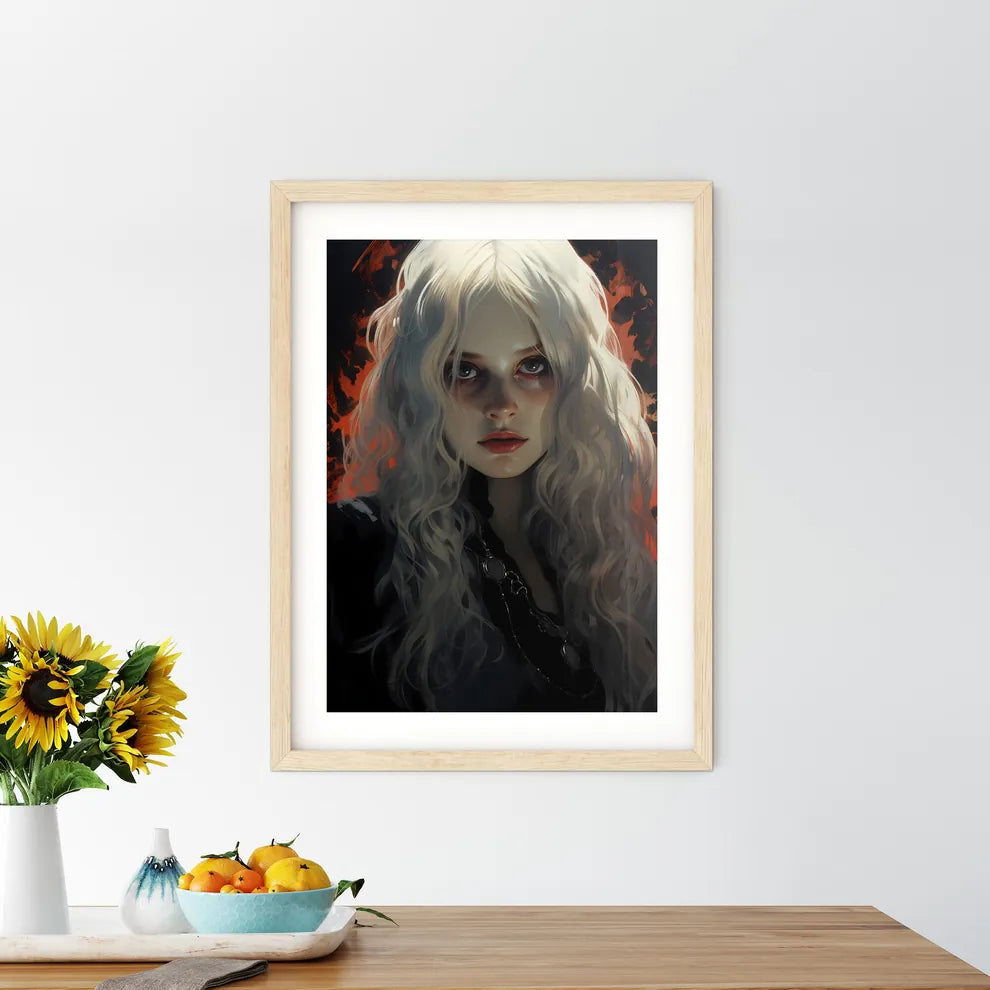 Dark Fantasy - A Woman With Long Blonde Hai - Kitchen Hangings