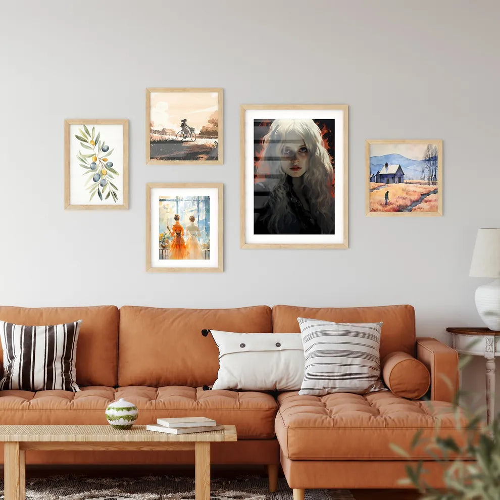 Dark Fantasy - A Woman With Long Blonde Hai Framed Print