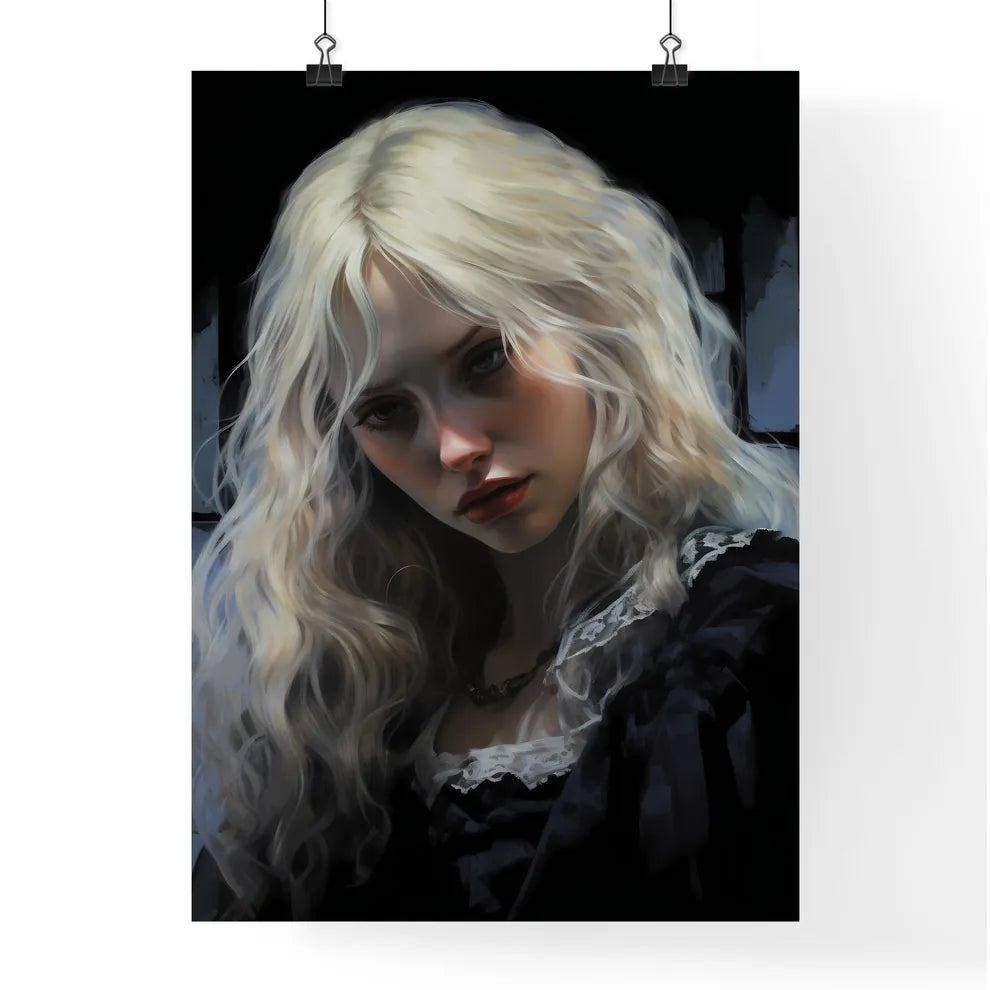 Dark Fantasy - A Woman With Long Blonde Hai Poster