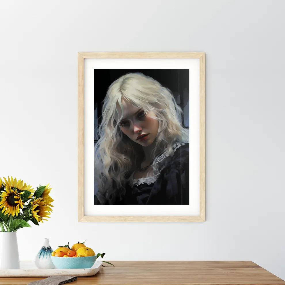 Dark Fantasy - A Woman With Long Blonde Hai - Kitchen Hangings